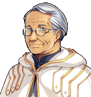 an elderly man wearing glasses and a white robe