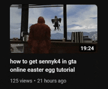 a screenshot of a video titled how to get sennyk4 in gta online easter egg tutorial