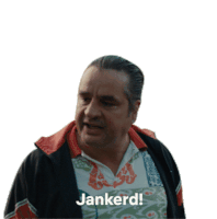 a man with the word jankerd written on his face