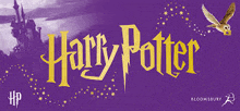 a purple background with the harry potter logo