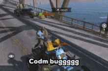 a screenshot of a video game with the words codm bugggg on it