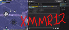 xmmr12 is written in red on the screen