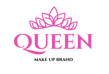 a pink queen make up brand logo with a tiara