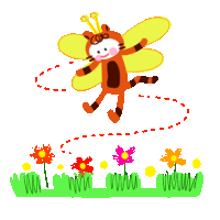 a cartoon of a tiger dressed as a butterfly