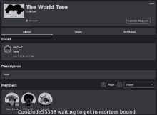 a screenshot of the world tree website