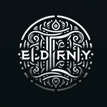 a black and white logo with the word eternity in the center