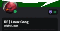 a picture of an angry bird with the words re linux gang original ussr