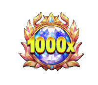 a colorful emblem that says 1000x in yellow letters