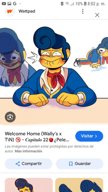 a screenshot of a cartoon character called wally 's x