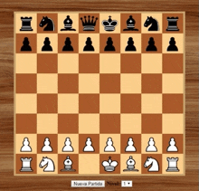 a chess board with the number 1 on it