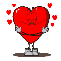 a cartoon illustration of a heart with arms and legs