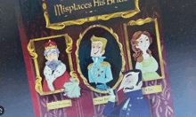 a book called misplaces his bride has a picture of a king prince and princess on the cover