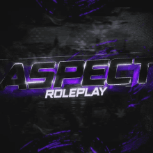 a logo for aspect roleplay is displayed on a dark background