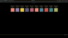 a computer screen shows a row of blocks with bounce values