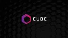 a black background with a purple cube logo