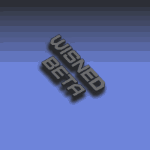 a 3d rendering of the words wisned beta