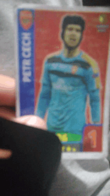 a card with petra cech on it and the number 9