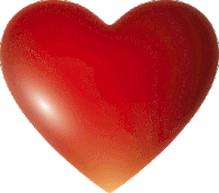 a red heart on a white background with a gradient in color