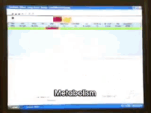 two men are talking to each other and the word metabolism is on the screen