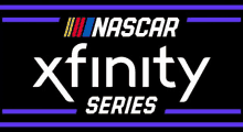 a logo for nascar xfinity series with a black background