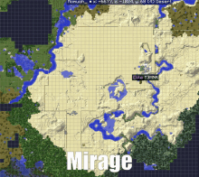 a map of mirage is shown in minecraft