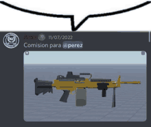 a screenshot of a weapon with the date 11/07/22