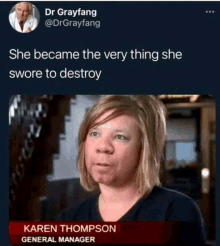 a picture of a woman named karen thompson