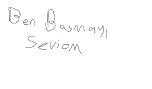 a drawing of a person 's name ben basmayi sevion