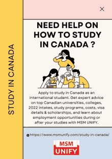 a poster that says need help on how to study in canada ..