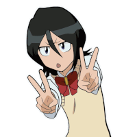 a girl in a school uniform is making a peace sign