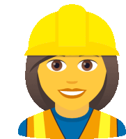 an illustration of a woman wearing a hard hat and vest