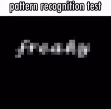 a picture of a pattern recognition test on a black background