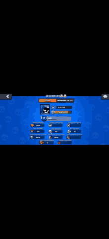 a screenshot of a game called brawl stars showing the stats of a character