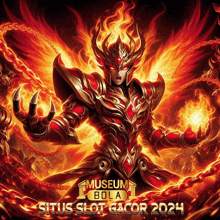 a poster for museum bola situs slot gacor 2024 shows a phoenix