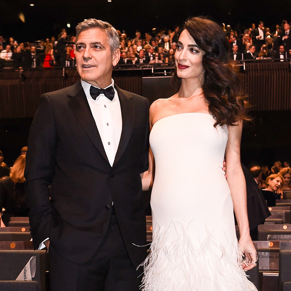 Amal Clooney Wore a Formfitting White Gown for the César Awards