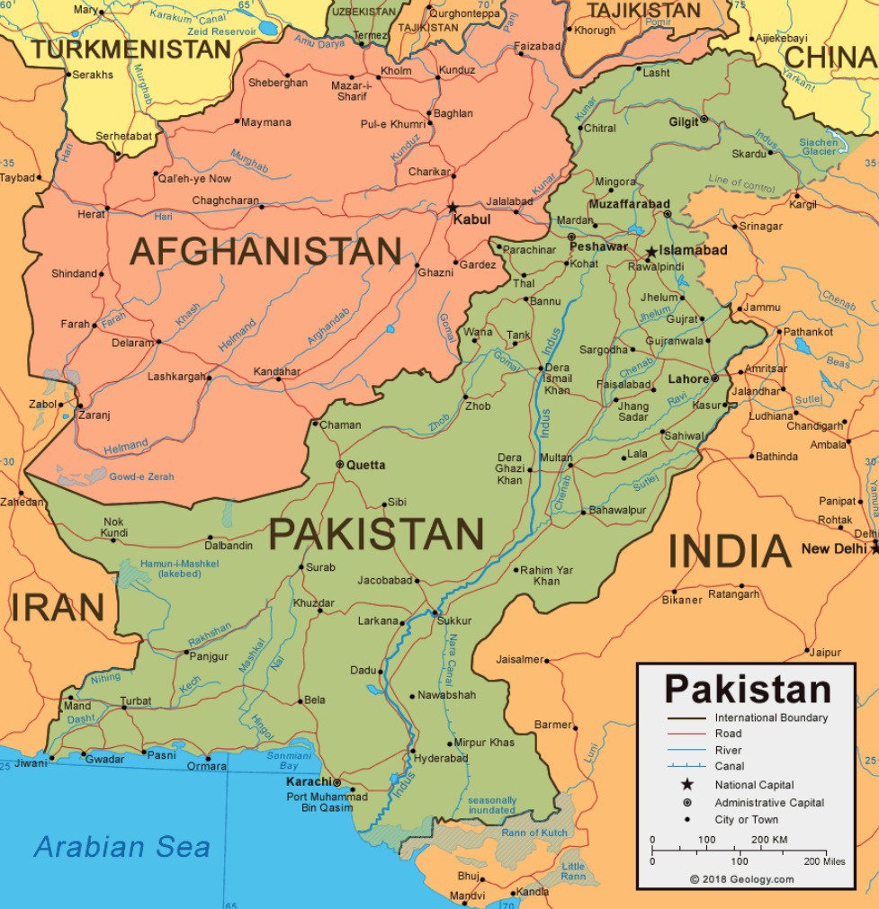 Afghanistan Pakistan Map