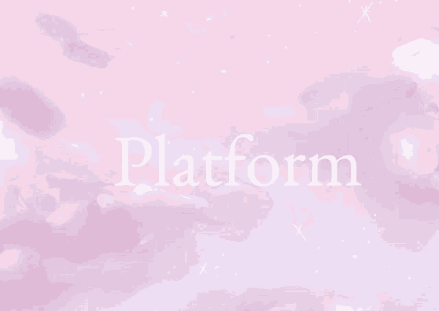 a pink background with the word platform written on it