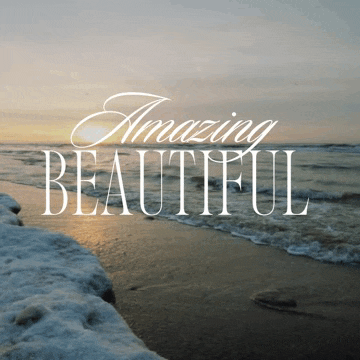 a picture of a beach and the words amazing beautiful