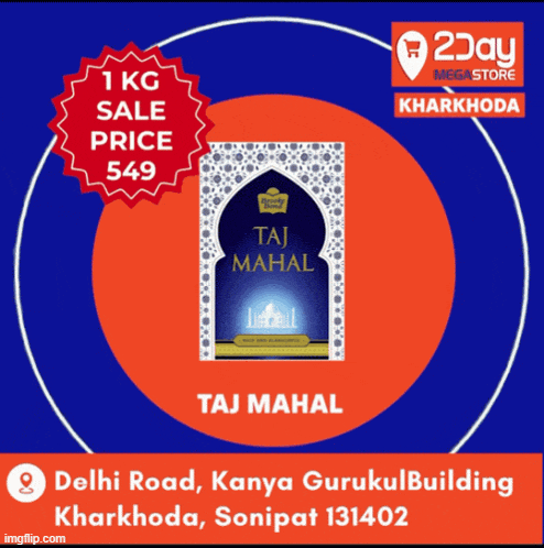 an advertisement for a 1 kg sale price 549 for taj mahal