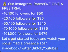 a blue sign that says our instagram rates