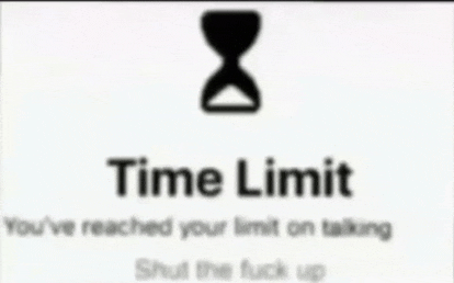 a sign that says " time limit " on it