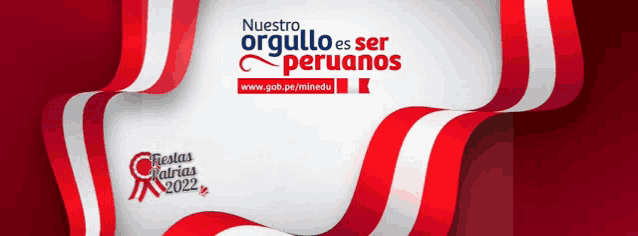 a red white and blue banner with the words nuestro orgullo es ser peruanos