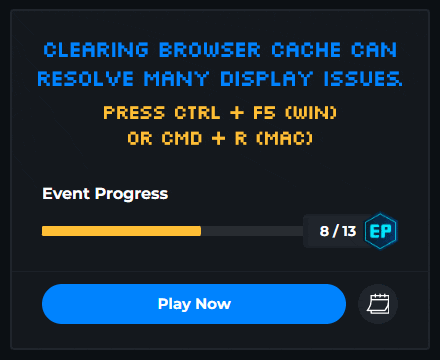 a screen that says clearing browser cache can resolve many display issues press ctrl + f5 win or cmd + r mac