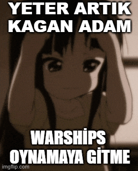 a picture of a girl with the words " warships oynamaya gitme "