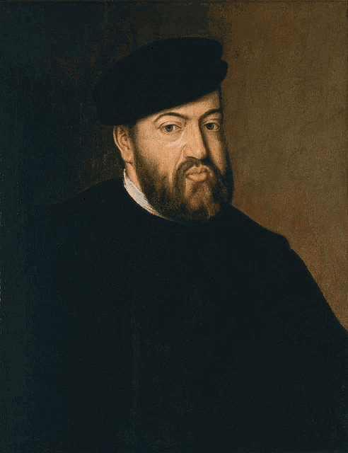 a painting of a man with a beard and hat