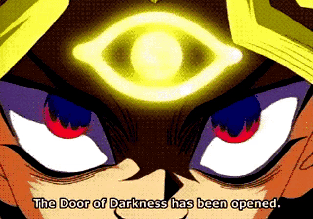 the door of darkness has been opened with a cartoon character