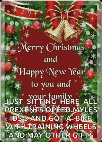 a merry christmas and happy new year greeting