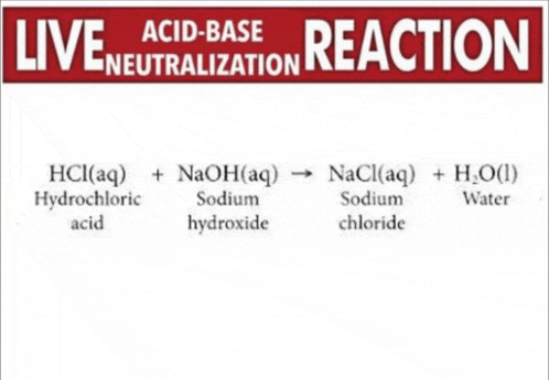 a red and white sign that says live neutralization reaction