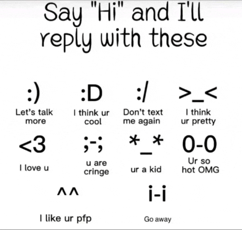 say hi and i 'll reply with these let 's talk more