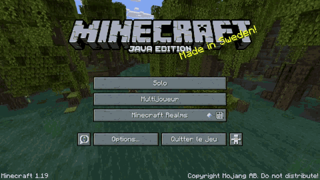 a screenshot of a video game called minecraft made in sweden